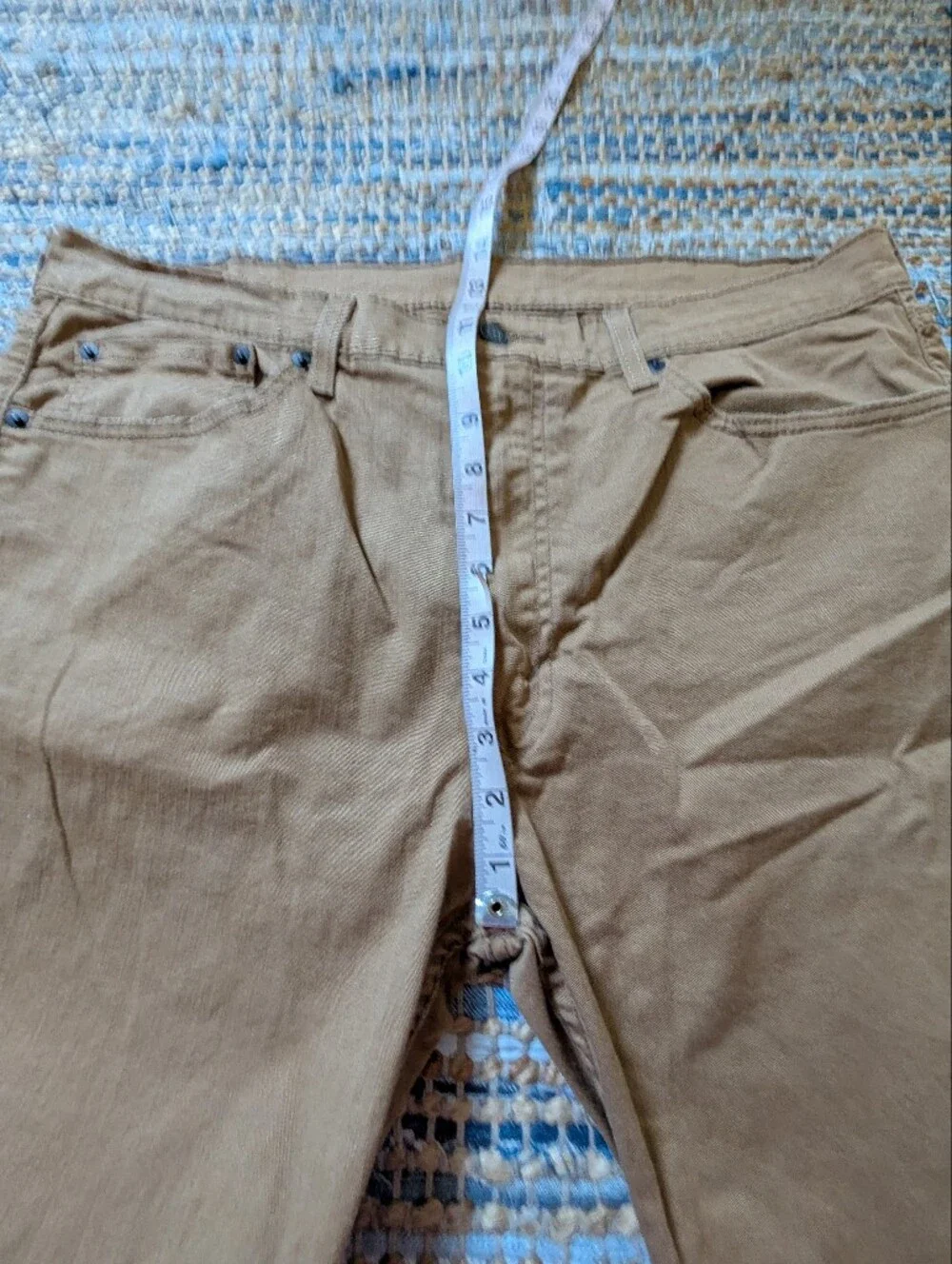 Levi's Tan Straight Leg Pants 38 Khaki Casual Minimalist Normcore Classic